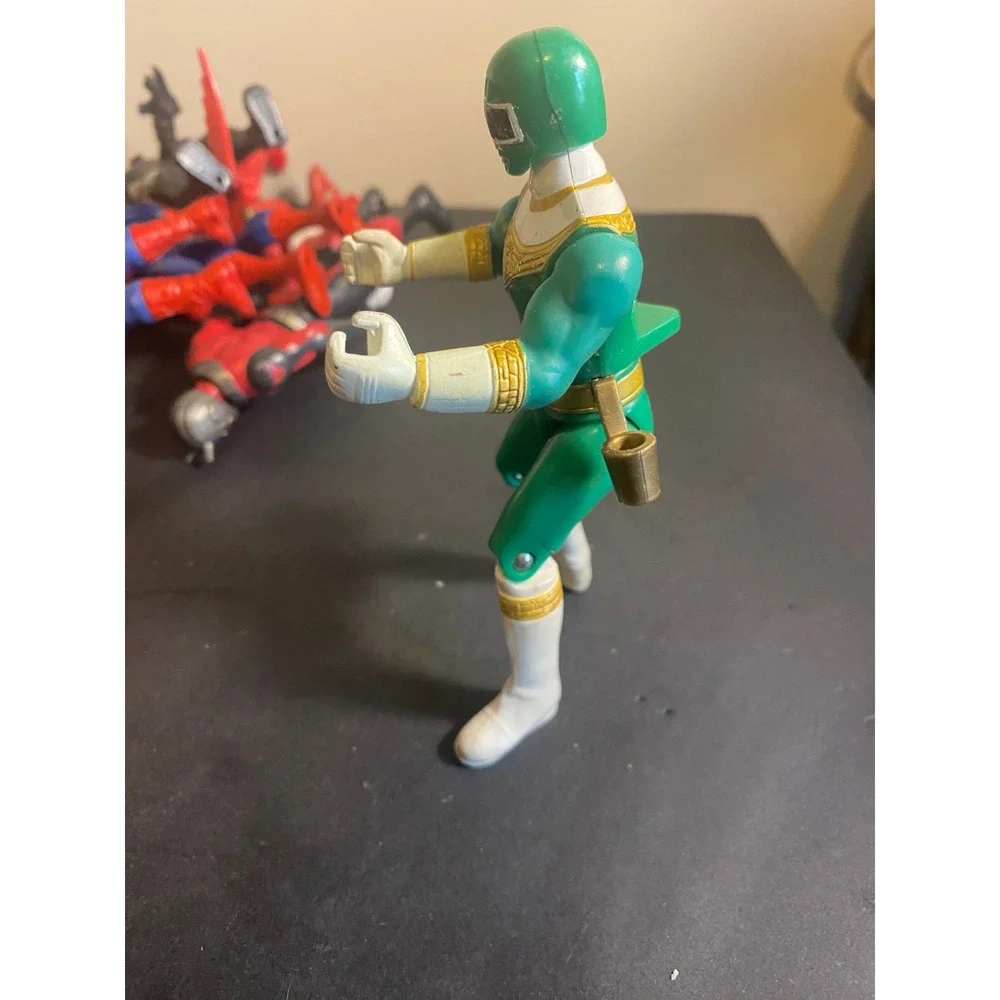 Vintage 1996 Power Rangers Zeo Green Ranger Action Figure 5 inch Saban Toy